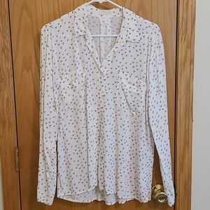 Long sleeve button up with hearts